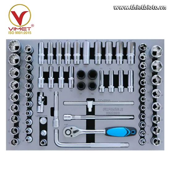 Bộ dụng cụ 71 chi tiết tay vặn và đầu khẩu 1/2" 0322300