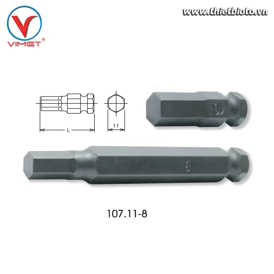 Đầu khẩu lục giác 8mm Koken 107.11-8