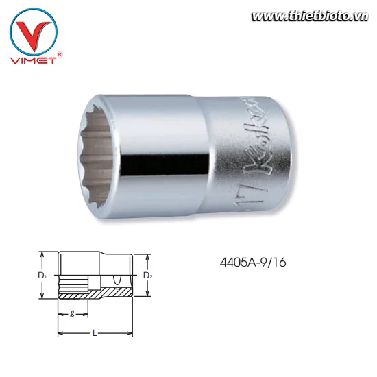 Đầu tuýp bông 9/16 Koken 4405A-9/16