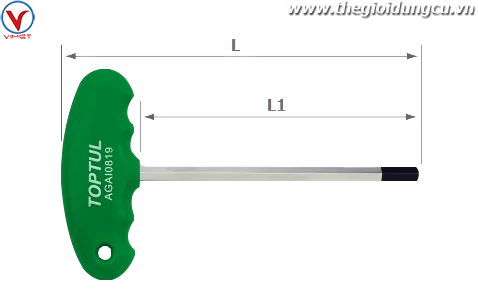 T lục giác có tay cầm nhựa 5/32" TOPTUL AHAI0519