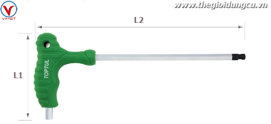 Lục giác L 1 đầu bi 4mm TOPTUL AGCA0415