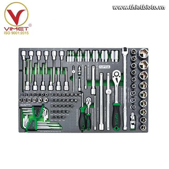 Bộ đầu tuýp Flank 1/4" & 1/2" – 117 chi tiết TOPTUL GED1171