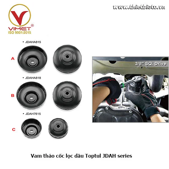 Vam tháo cốc lọc dầu 73mm  14 cạnh  TOPTUL JDAH7314