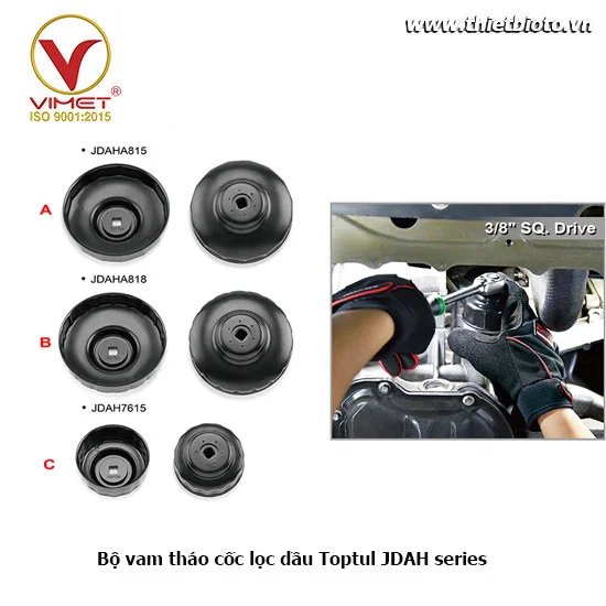 Vam tháo cốc lọc dầu  74mm  14 cạnh Toptul JDAH7414