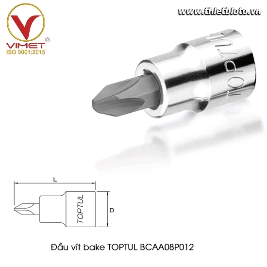Đầu vít bake 1/4" TOPTUL BCAA08P012