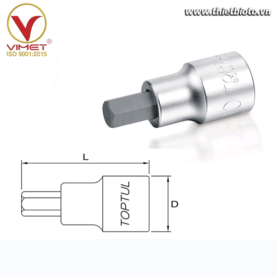 Đầu vít lục giác 3/8" TOPTUL BCDA1210