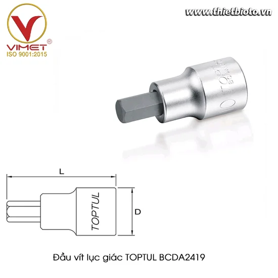Đầu vít lục giác 3/4" TOPTUL BCDA2419