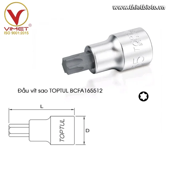Đầu vít sao 1/2" TOPTUL BCFA165512