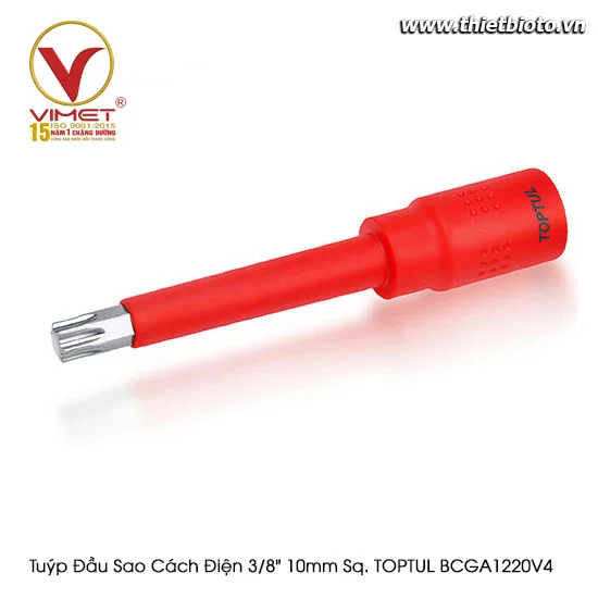 Tuýp đầu sao cách điện 3/8" 10mm sq. TOPTUL BCGA1220V4