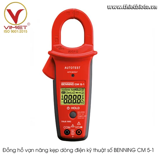 Đồng hồ vạn năng kẹp dòng điện kỹ thuật số BENNING CM 5-1
