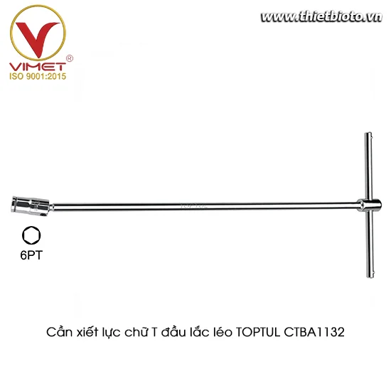 Cần xiết lực chữ T đầu tuýp lắc léo TOPTUL CTBA1132