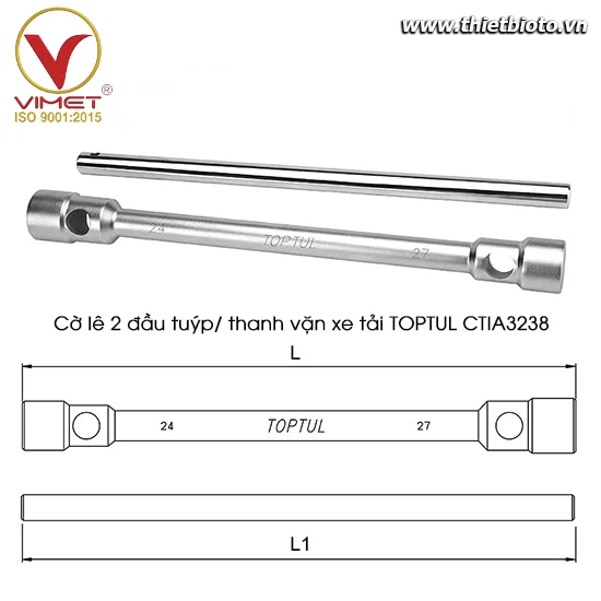 Cờ lê 2 đầu tuýp/ thanh vặn xe tải TOPTUL CTIA3238