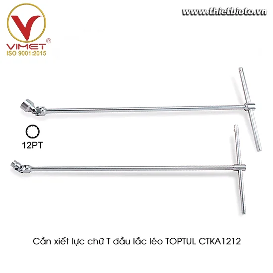 Cần xiết lực chữ T đầu tuýp lắc léo TOPTUL CTKA1212