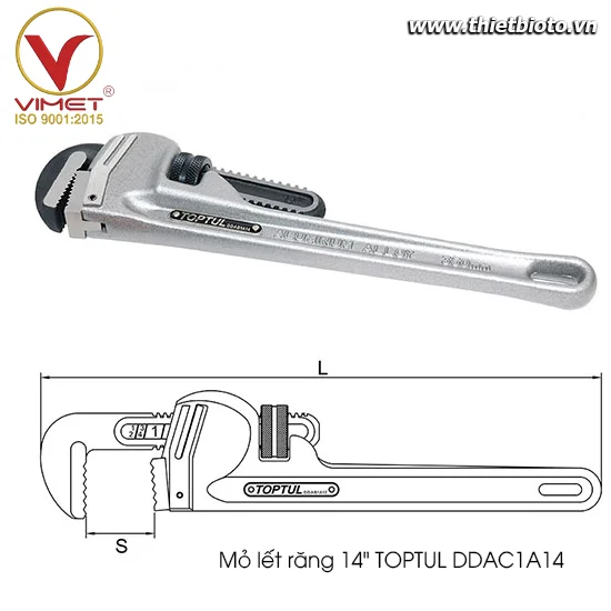Mỏ lết răng 48" TOPTUL DDAC1A48
