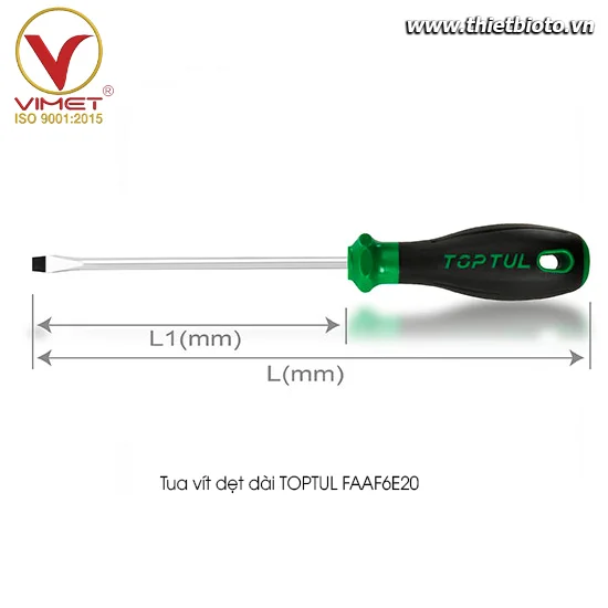 Tua vít dẹt dài TOPTUL FAAF6E20