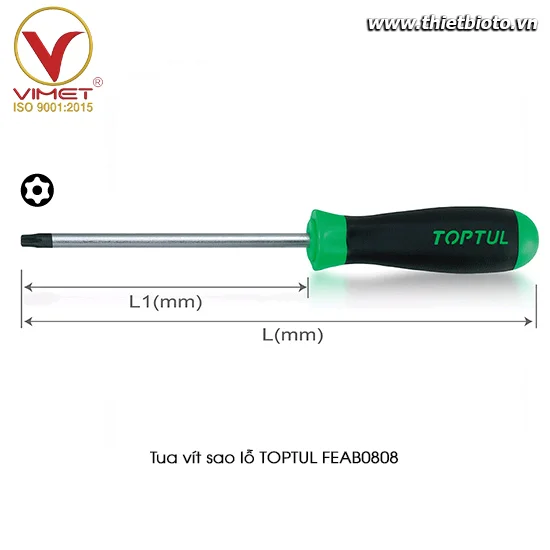 Tua vít sao lỗ TOPTUL FEAB0808