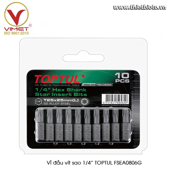 Vỉ đầu vít sao 1/4” TOPTUL FSEA0806G