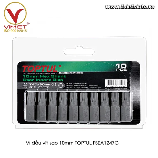 Vỉ đầu vít sao 10mm TOPTUL FSEA1247G