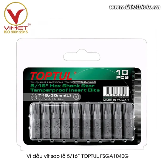 Vỉ đầu vít sao lỗ 5/16" TOPTUL FSGA1040G