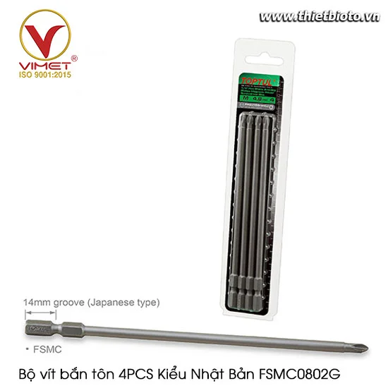 Bộ vít bắn tôn 4PCS Kiểu Nhật Bản FSMC0802G
