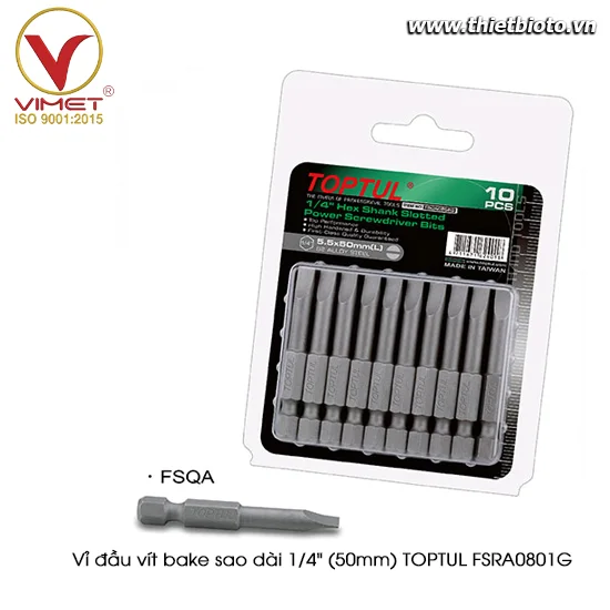 Vỉ đầu vít bake sao dài 1/4" (50mm) TOPTUL FSRA0801G