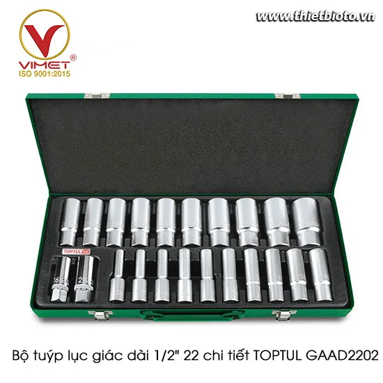 Bộ tuýp lục giác dài 1/2" 22 chi tiết TOPTUL GAAD2202