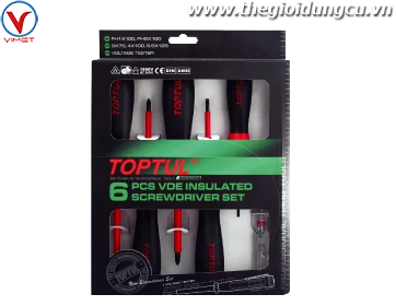 Bộ tua vít cách điện 1000V 6pcs Toptul GAAE0612