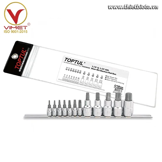 Bộ đầu vít 1/4" & 1/2" 12 chi tiết Toptul GAAG1202(ngưng sản xuất)
