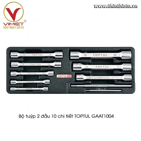 Bộ tuýp 2 đầu 10 chi tiết TOPTUL GAAT1004