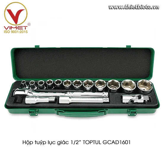 Hộp đầu tuýp 1/2" 16 chi tiết TOPTUL GCAD1601