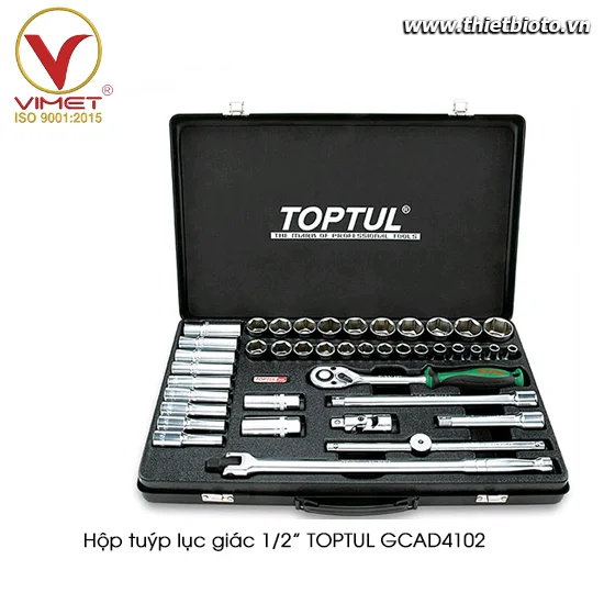 Hộp đầu tuýp 1/2" 41 chi tiết TOPTUL GCAD4102