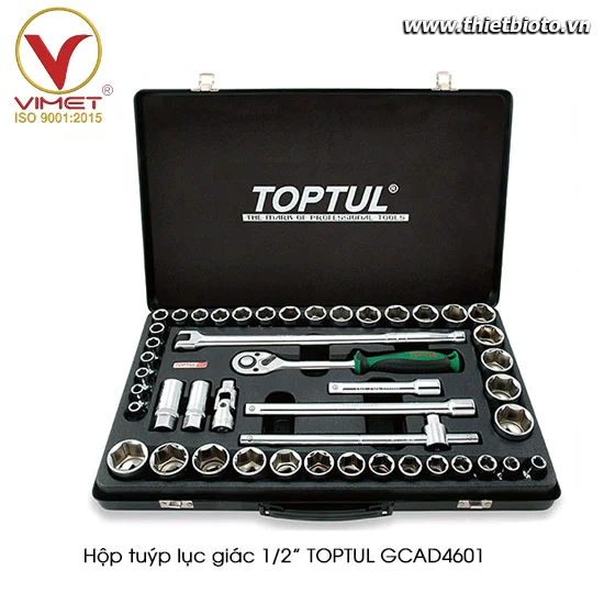 Hộp đầu tuýp 1/2" 46 chi tiết TOPTUL GCAD4601