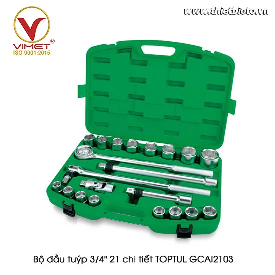 Bộ đầu tuýp 3/4" 21 chi tiết TOPTUL GCAI2103