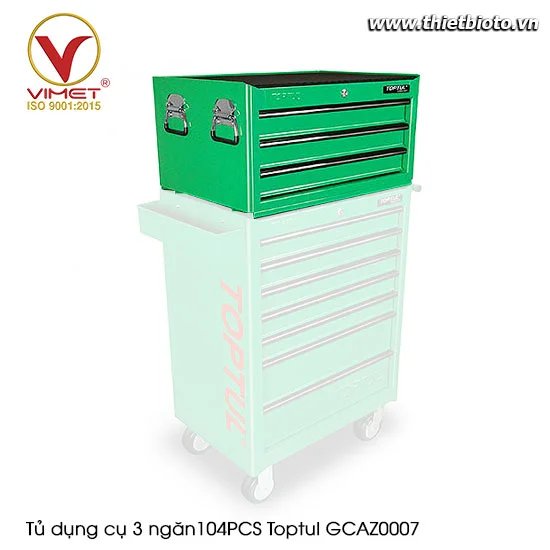 Tủ dụng cụ 3 ngăn 104 chi tiết TOPTUL GCAZ0007