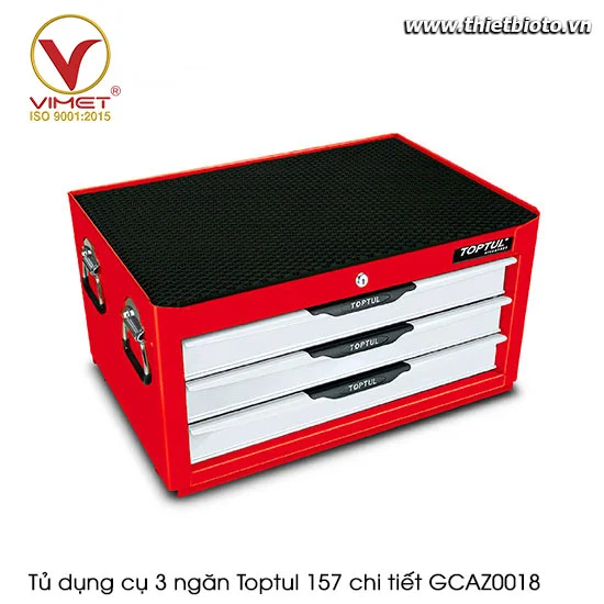 Tủ dụng cụ 3 ngăn 157 chi tiết TOPTUL GCAZ0018