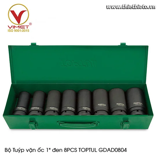 Bộ Tuýp vặn ốc 1" đen 8PCS TOPTUL GDAD0804