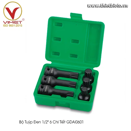 Bộ Tuýp đen 1/2" 6 chi tiết TOPTUL GDAI0601