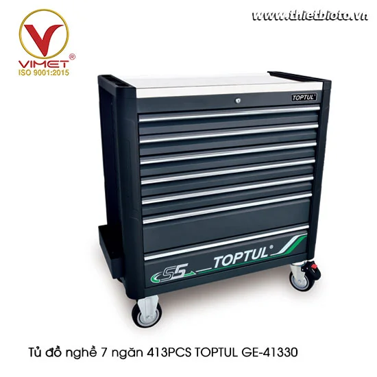Tủ đồ nghề 7 ngăn 413 chi tiết TOPTUL GE-41330