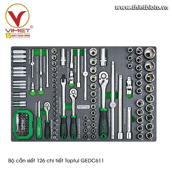Bộ cần siết lực 126 chi tiết TOPTUL GEDC611