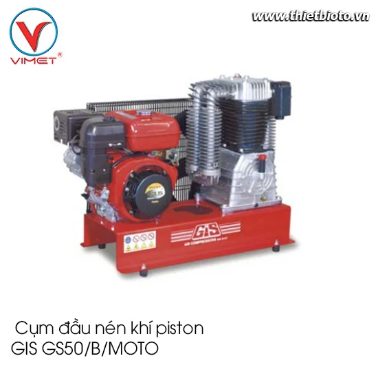 Cụm đầu nén khí piston truyền động động cơ xăng GIS