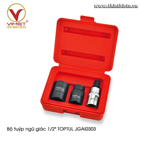 Bộ tuýp ngũ giác 1/2" TOPTUL JGAI0303