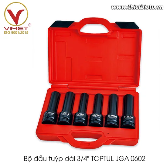 Bộ đầu tuýp dài 3/4" TOPTUL JGAI0602