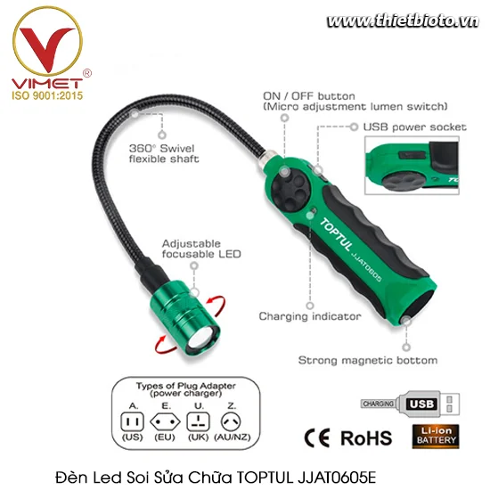 Đèn led soi sửa chữa TOPTUL JJAT0605E