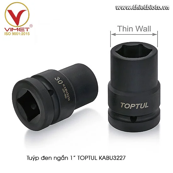 Đầu tuýp đen lục giác 1" 12.5mm sq. TOPTUL KABU3227