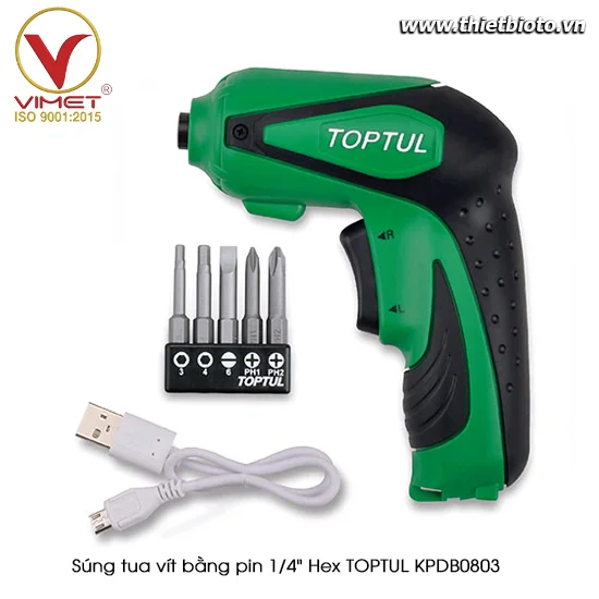 Súng tua vít bằng pin 1/4" Hex KPDB0803