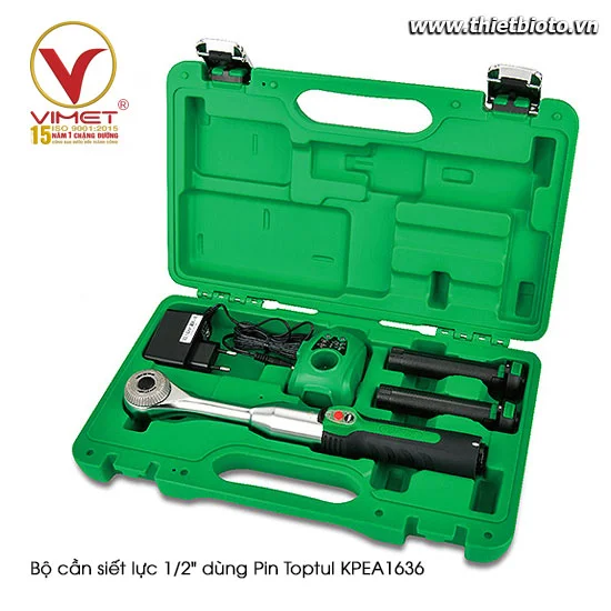 Bộ cần siết lực 1/2" dùng Pin TOPTUL KPEA1636