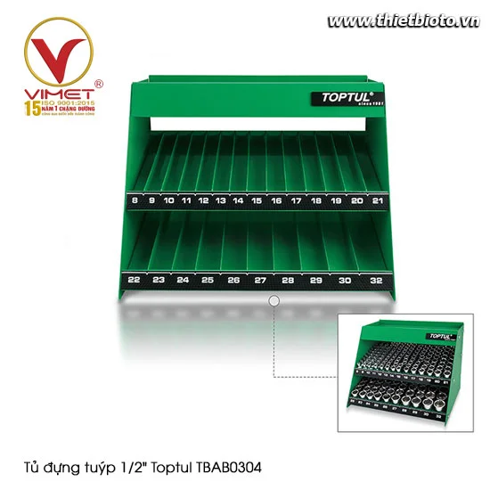 Tủ đựng tuýp 1/2" Toptul TBAB0304