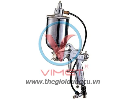 Súng sơn cốc trên có quạt khuấy lỗ 1.3mm cốc 400ml W-101A-134G