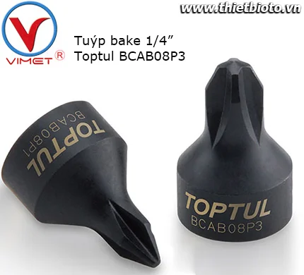 Đầu tuýp bake đặc 1/4" Toptul BCAB08P3
