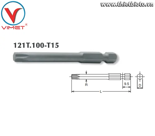 Đầu tuýp lục giác T15 Koken 121T.100-T15